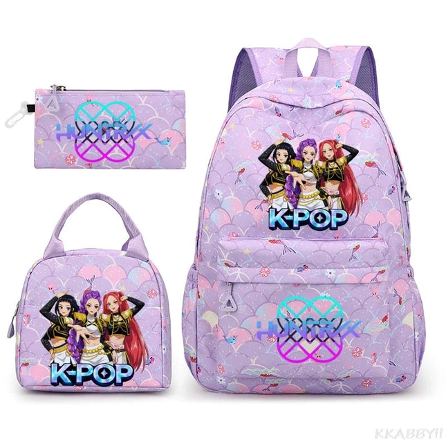 Schulrucksack Set 3-teilig in Pink