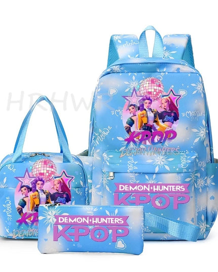 Schulrucksack Set KPop Demon Hunters Grau