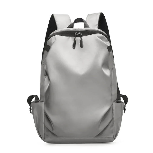 Schulrucksack mit USB-Port Grau