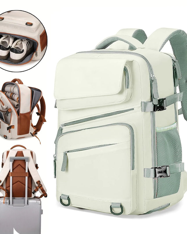 Business Rucksack erweiterbar Hellgrün