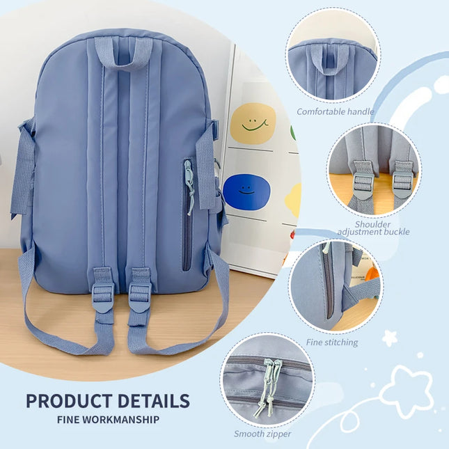 Schulrucksack mit mehreren Fächern Grün