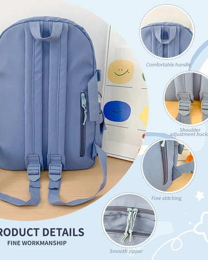 Schulrucksack Damen mit vielen Fächern