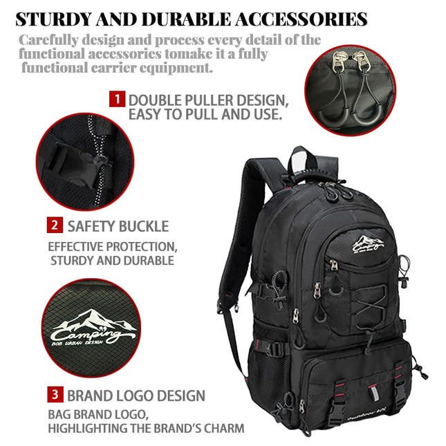 Business Rucksack 45L mit Laptopfach Schwarz