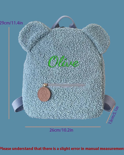 Schulrucksack Teddy-Design Blau