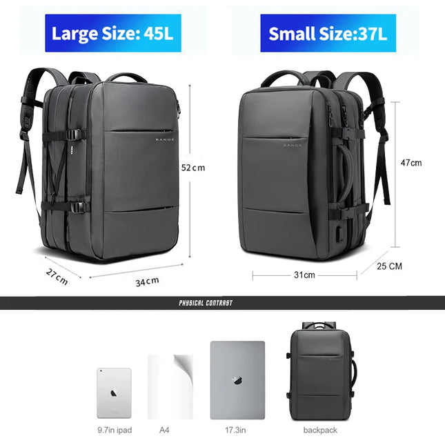 Business Rucksack 17.3 Zoll Schwarz 45L