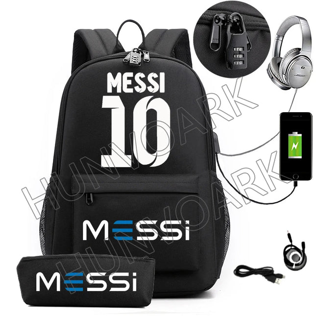 Schulrucksack USB & Laptopfach Army Grün