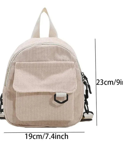 Mini Cord Rucksack für Studierende