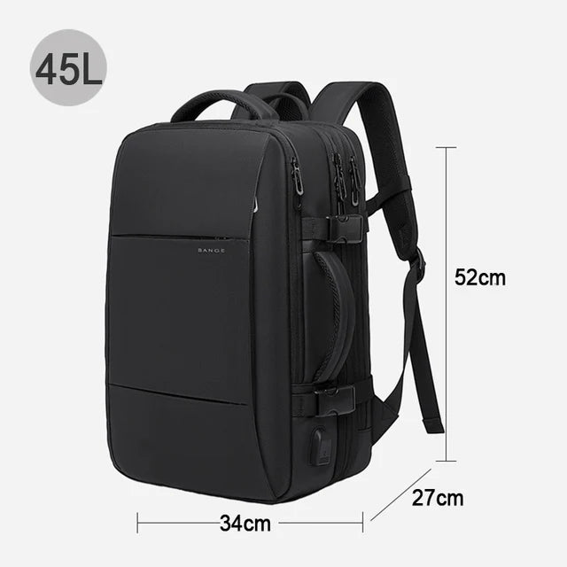 Laptop Rucksack 17.3 Zoll schwarz erweiterbar
