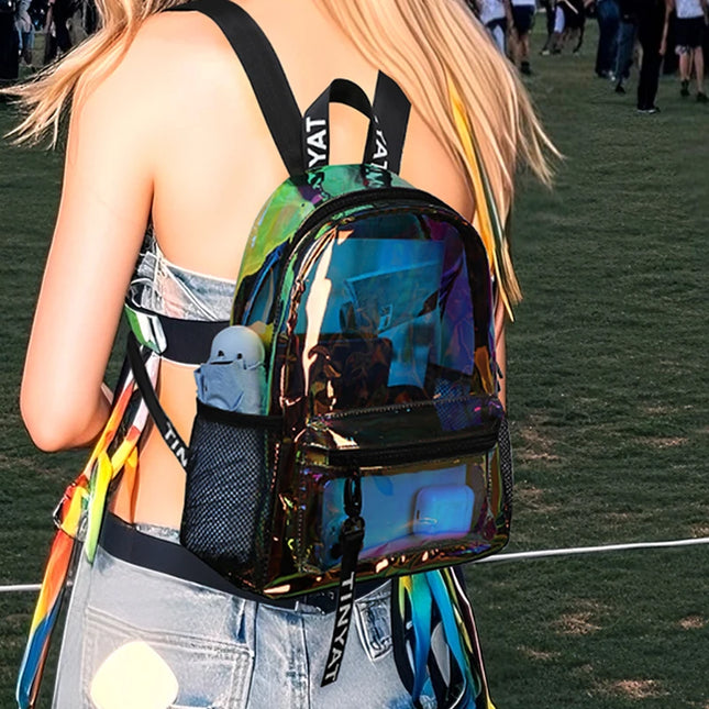 Schulrucksack PVC Klar 13L Laser