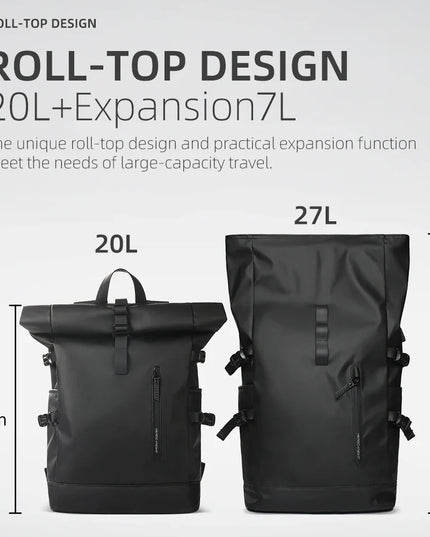 Erweiterbarer Laptop Rucksack 15,6 Zoll