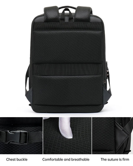 Erweiterbarer Business Rucksack Schwarz