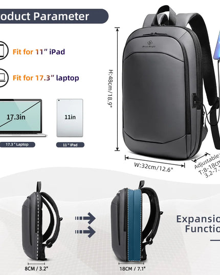 Business Laptop Rucksack 17 Zoll mit USB