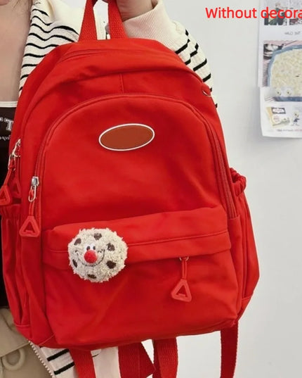 Schulrucksack Damen Nylon - leicht & rot