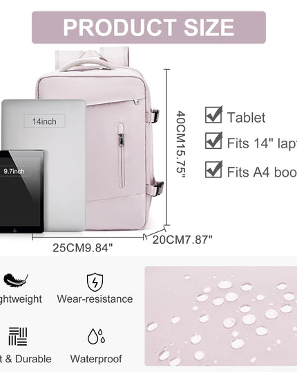Uni Rucksack 20-35L mit Laptopfach - Beige