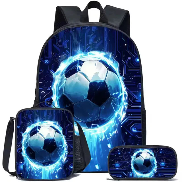 Schulrucksack Fußball Design für Jungen