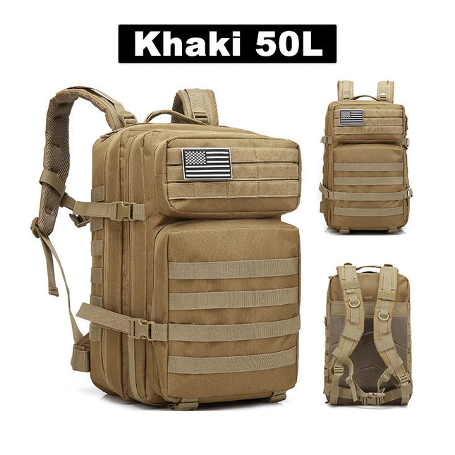 Praktischer Rucksack 36-55L Khaki