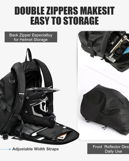 Schulrucksack Wasserdicht 40L Schwarz