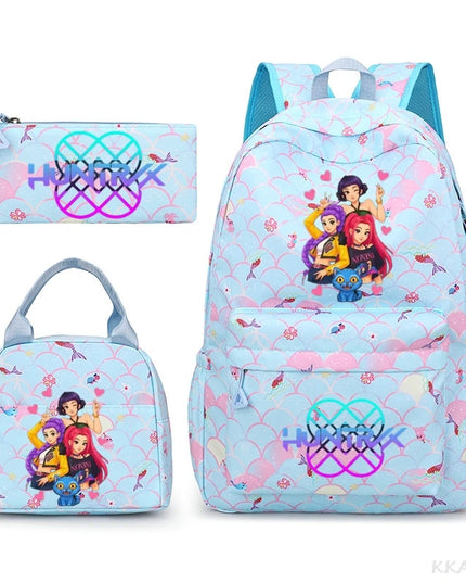 Schulrucksack Set 3-teilig Tiefblau