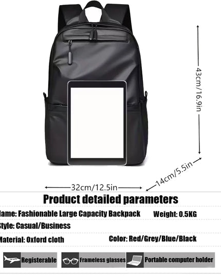 Leichter Laptop Rucksack Grau wasserabweisend