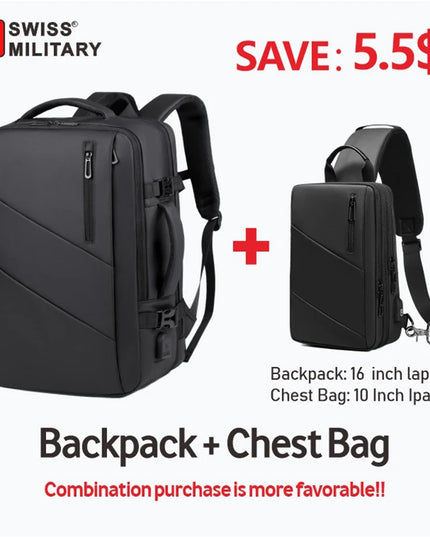 SWISS MILITARY Chest Bag Schwarz 11 Zoll iPad