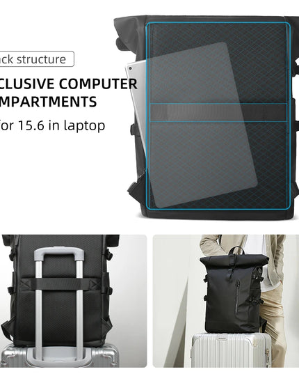 Erweiterbarer Laptop Rucksack 15,6 Zoll