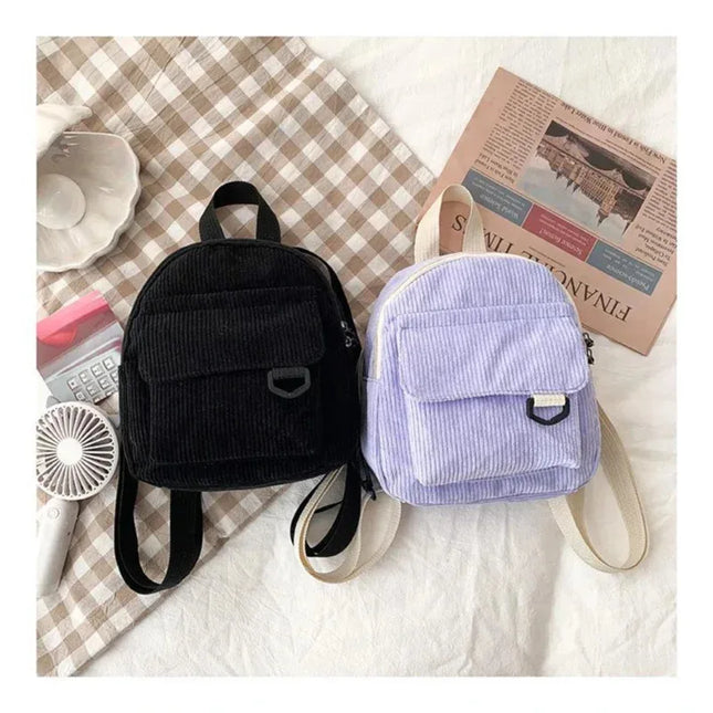 Mini Cord Rucksack für Studierende