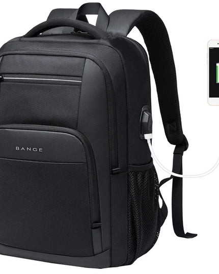 Laptop Rucksack mit USB-Port - Schwarz