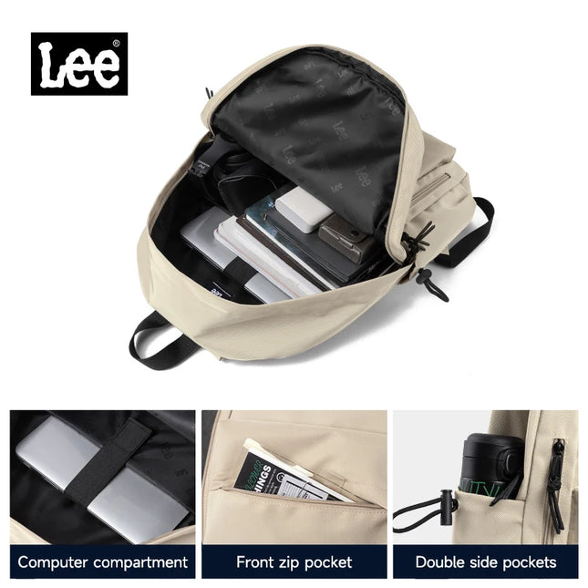 Schulrucksack Laptopfach 16 Zoll Khaki