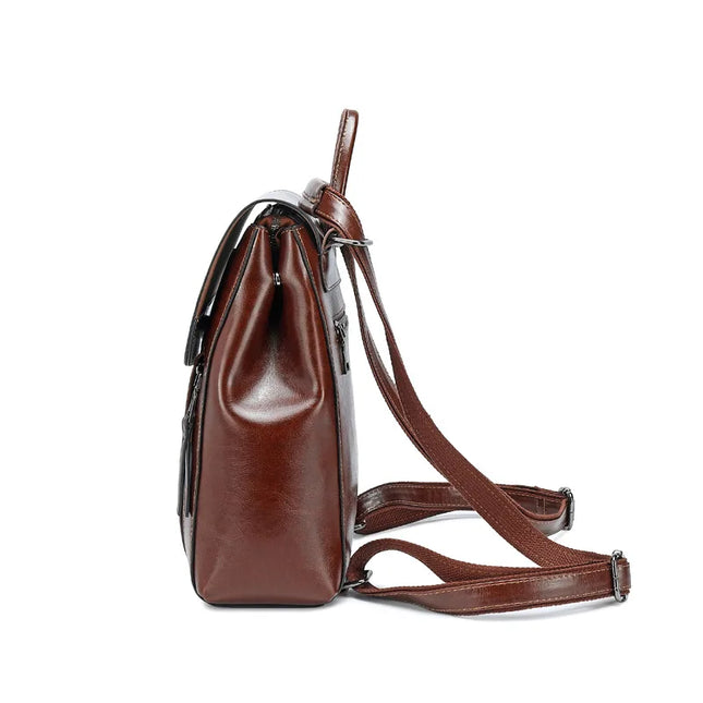 Damen Leder Rucksack für Laptop