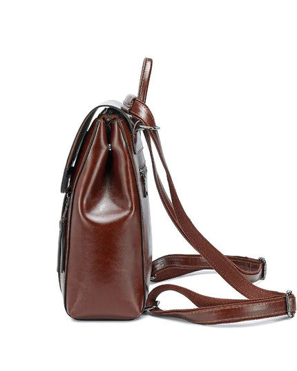 Rucksack Damen Leder Grau 20-35L