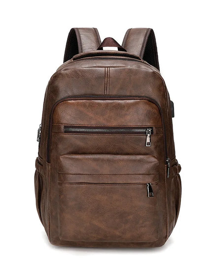 Laptop Rucksack mit USB-Anschluss Dunkelbraun