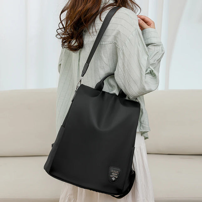 Anti-Diebstahl Rucksack Damen Schwarz
