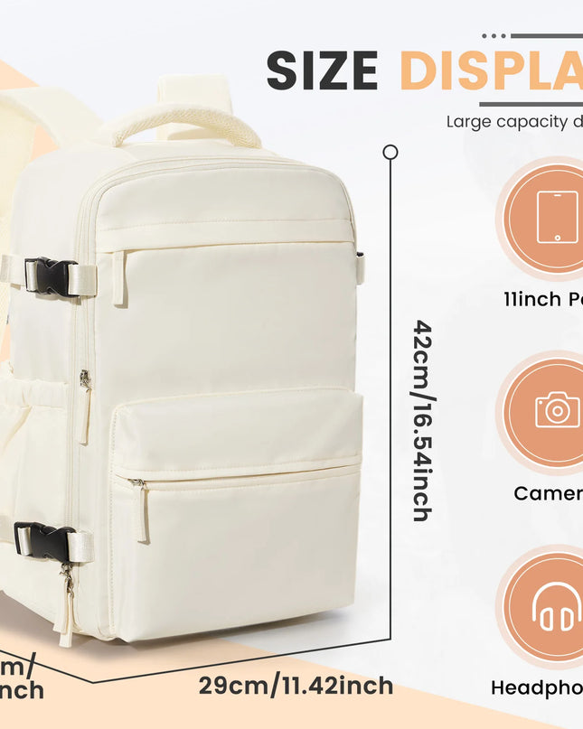 Leichter Laptop Rucksack für Pendler Beige