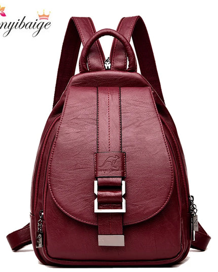 Damen Rucksack aus Leder für Alltag & Uni
