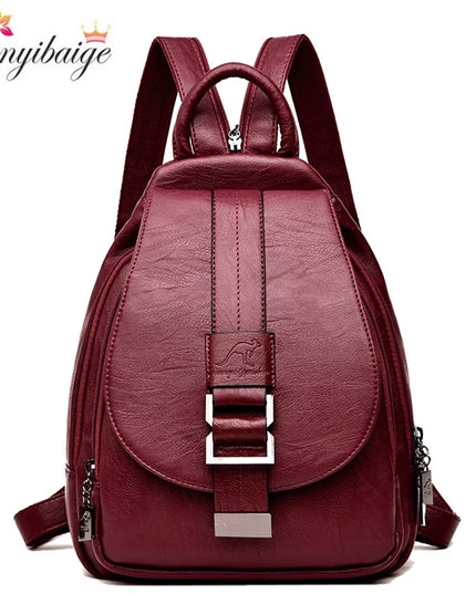 Damen Rucksack aus Leder für Uni & Schule