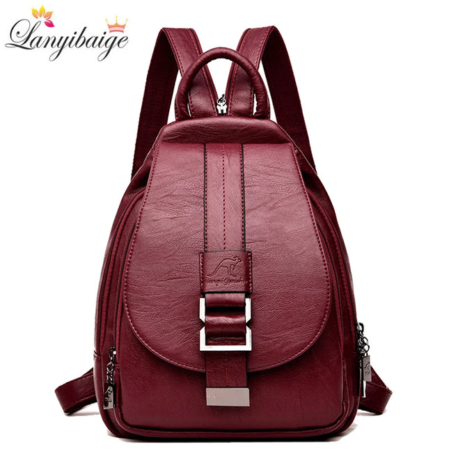 Damen Rucksack aus Leder für Alltag & Uni