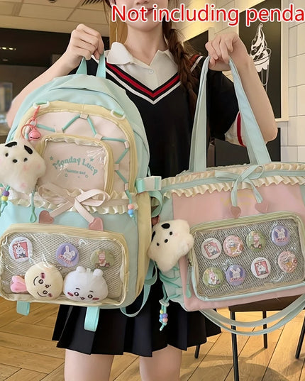 Leichter Schulrucksack Set mit Schleife