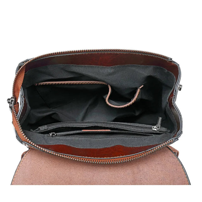 Damen Leder Rucksack für Laptop