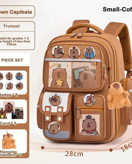 Schulrucksack Capybara Design Blau