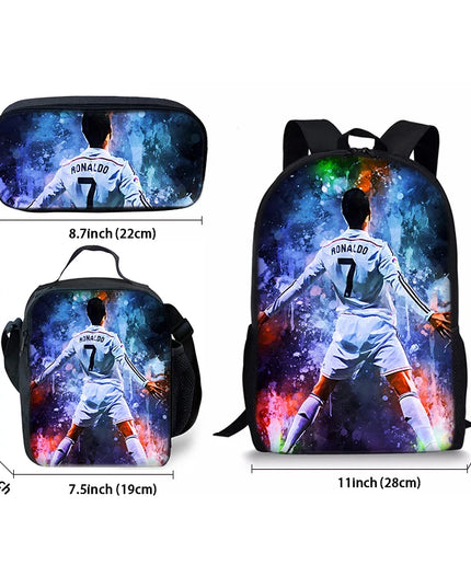 Schulrucksack Jungen & Maedchen Dunkelgrau