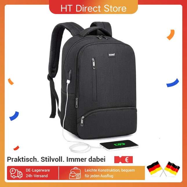 Laptop Rucksack Kono Grau mit USB-Port