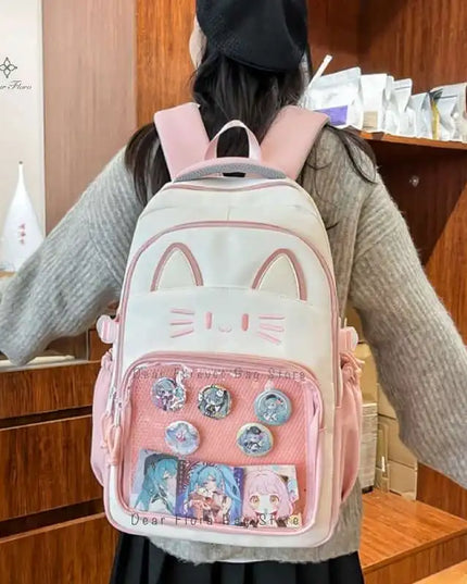 Maedchen Rucksack mit Transparentfach
