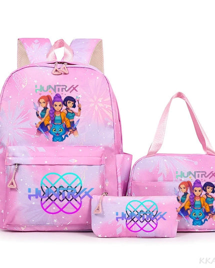 Schulrucksack KPop Motiv 20-35L Pflaume