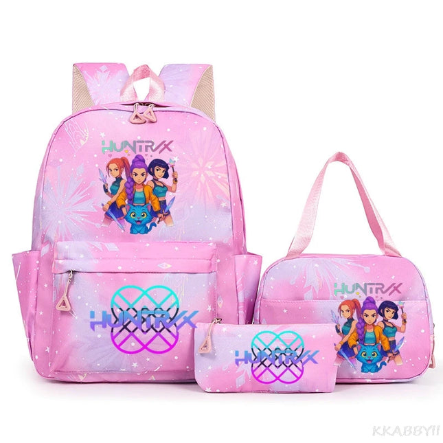 Schulrucksack KPop Motiv 20-35L Pflaume