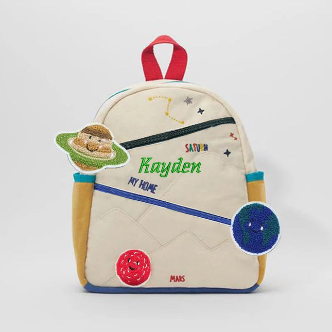 Uni Rucksack mit Planeten-Stickerei 36-55L