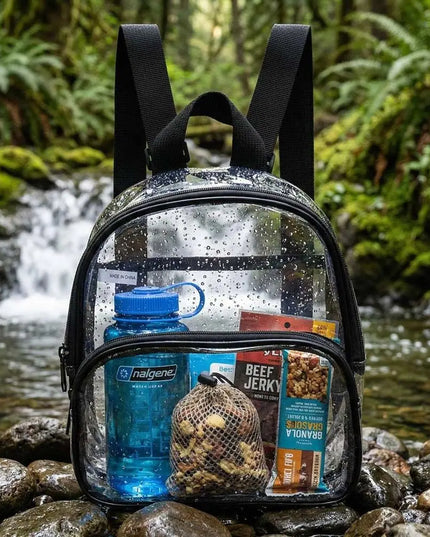 Schulrucksack Transparent mit Reißverschluss