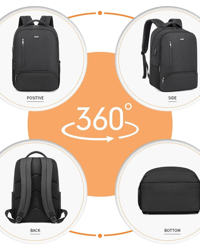 Laptop Rucksack Kono Grau mit USB-Port