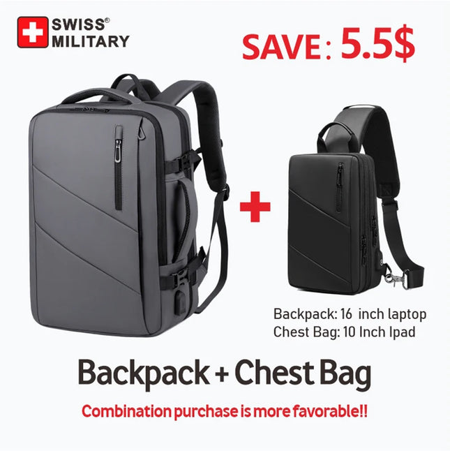 SWISS MILITARY Chest Bag Grau 11 Zoll iPad
