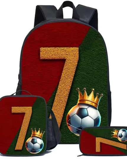 Schulrucksack Set Fussball Motiv 20-35L