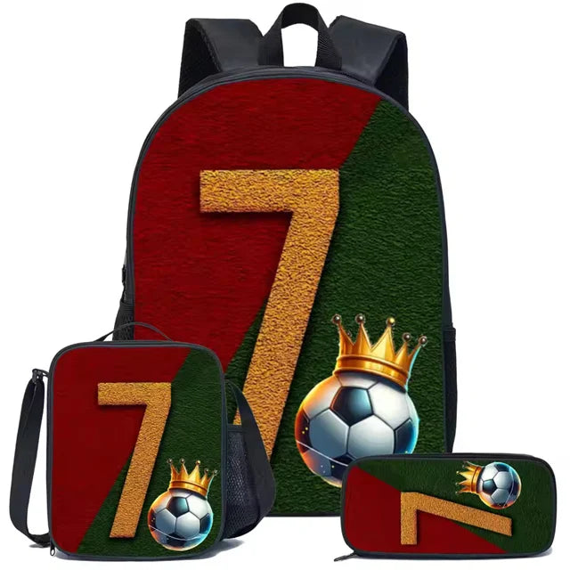 Schulrucksack Set Fussball Motiv 20-35L
